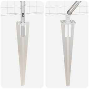 Cerca Europeia com 7 postes espigados, 1x10 m, em aço galvanizado