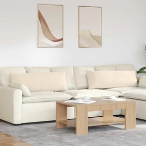 vidaXL Travesseiros de Sofá 2 pcs Bege 120 x 40 cm tecido