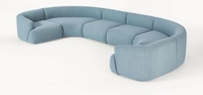 Sofá de canto comprido modular XL em bouclé Sofia