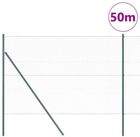 Cerca Hexagonal vidaXL Cinza 1,5x50 m Aço