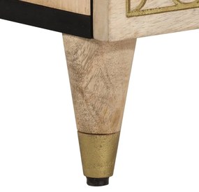 Mesa de cabeceira 40x33x46 cm madeira de mangueira maciça