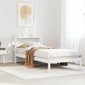 vidaXL Cama sem colchão 90x200 cm madeira de pinho maciça branco