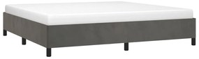 Estrutura de cama sem colchão 200x200 cm veludo cinzento-escuro