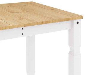 Mesa de jantar Corona 160x80x75 cm madeira pinho maciça branco