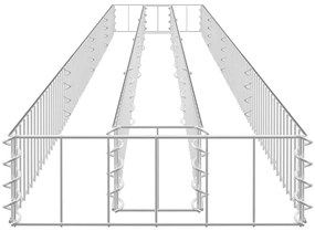Canteiro elevado/cesto gabião 360x30x10 cm aço galvanizado
