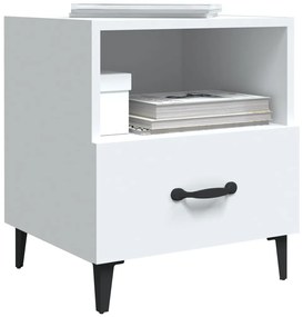 Mesas de cabeceira 2 pcs madeira processada branco