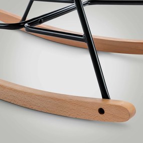 Cadeira de balanço Sanka em tecido 71 x 98 x 88 cm Cinzento