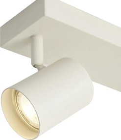 Foco de teto moderno bege 2 luzes ajustável - Jeana