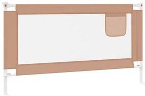 Barra segur. p/ cama infantil tecido 150x25cm cinza-acastanhado
