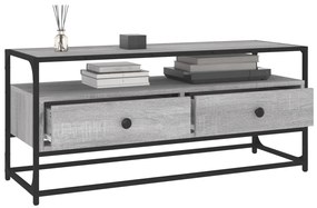 Móvel de TV 100x35x45 cm derivados de madeira cinzento sonoma