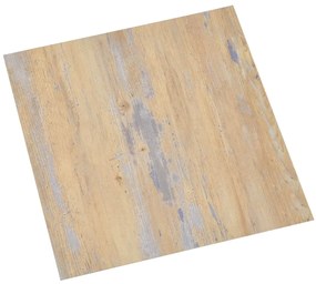 Tábuas de soalho autoadesivas 20 pcs 1,86 m² PVC castanho