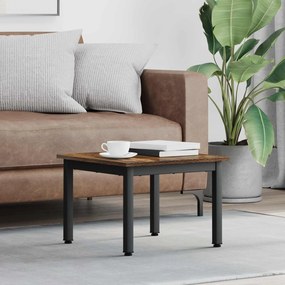 vidaXL Mesa de centro Carvalho Fumê 50 x 50 x 36 cm Madeira processada