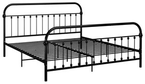 Estrutura de cama em metal 180x200 cm preto