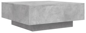 Mesa de centro 80x80x31 cm contraplacado cinzento cimento