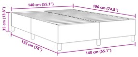 Cama Box Spring vidaXL Cinza Escuro 140x200 cm Tecido Corduroy