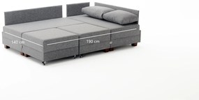 Sofá-Cama de Canto Fly – Cinza – 210x70x280 cm