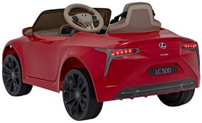 Carro elétrico para Crianças 12V Lexus LC500 Rodas de EVA, Assento de couro Vermelho