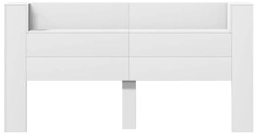 Armário de cabeceira com luzes LED 200x16,5x103,5 cm branco