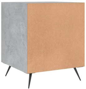 Mesa cabeceira 40x40x50cm derivados de madeira cinzento cimento