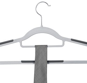 Conjunto de 50 cabides antiderrapante 42 x 21,5 cm cinzento