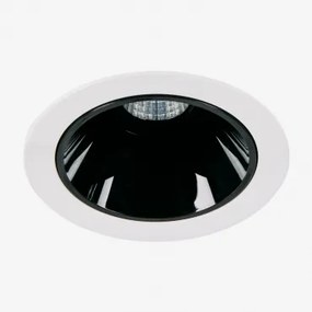 Downlight Led Embutido Com Moldura Redonda Ø7 Cm Para Exterior Em Alumínio Luisiana Branco Cálido 2700k & Branco - Preto & 6 W & 23º - Sklum