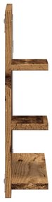 Armário c/ espelho p/ casa de banho 60x10,5x45 cm madeira velha