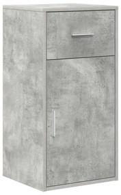 Mesa de Canto Cinza Concreto 102x88x75 cm Madeira Engenheirada