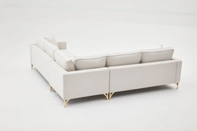Sofá de Canto Berlin – Creme Dourado – 258 x 258 cm
