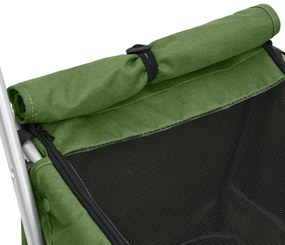 Carrinho dobrável para cães 100x49x96 cm tecido linho verde