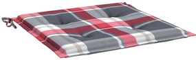 Almofadões cadeiras jardim 6pcs tecido oxford xadrez vermelho