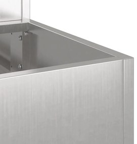 Vaso de Jardim 3 Andares 90x90x35 cm Aço Inoxidável