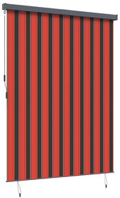 Cortina Rolô Exterior laranja e castanho 200 x 250 cm tecido