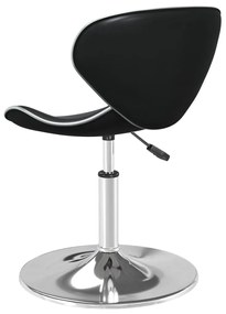 Cadeira de jantar couro artificial preto