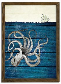 Pintura Decorativa em MDF com Moldura MZM756 – Multicolor – 50 x 70 cm