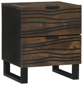 vidaXL Mesa-de-cabeceira com gaveta Nogueira 40 x 33.5 x 46 cm
