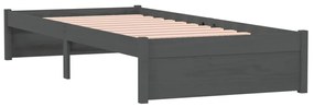 Estrutura cama pequena solteiro 75x190 cm madeira maciça cinza