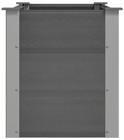 Canteiro elevado para jardim WPC 100x50x54 cm cinzento