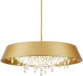 Candeeiro JENA DO, de teto, metal, dourado, vidro, led