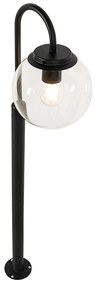 Lanterna moderna preta com vidro transparente 100 cm IP44 - Sfera Moderno
