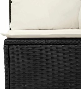 Conjunto de Sofás para Jardim 13 Peças com Almofadas Preto Rattan Sint