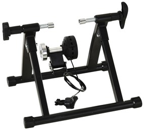 HOMCOM Rolo de Bicicleta Dobrável com Resistência Magnética Ajustável de 8 Níveis para Rodas de 650C/700C ou 26-28 Polegadas 68x62,5x49 cm Preto