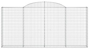 Cesto gabião arqueado 300x30x140/160 cm ferro galvanizado
