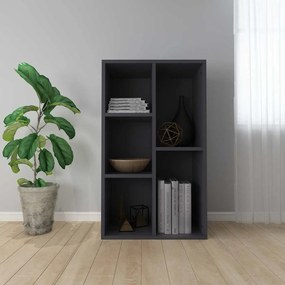 vidaXL Estante/aparador 50x25x80 cm contraplacado cinzento