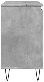Armário casa de banho 58x33x60 cm deriv. madeira cinza cimento