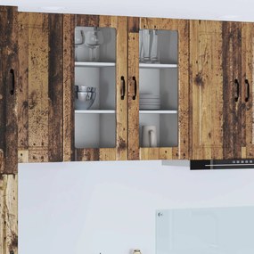 vidaXL Armário de Cozinha 2 pcs Madeira antiga 40 x 31 x 80 cm