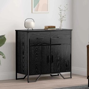 vidaXL Buffet com gaveta Carvalho Preto 79,5 x 35,5 x 74,5 cm