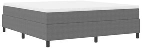 Cama Box com Colchão - Cinza Claro, Super King, Tecido de Cotele