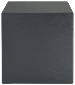 Caixa Segura com Fechadura de Chave Cinza Escuro 25x35x25 cm Aço