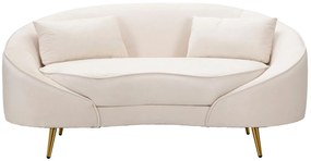 Sofá 'Oslo' – 2 Lugares – C/ Almofadas – 148 x 84 x 68 cm – Creme e Do