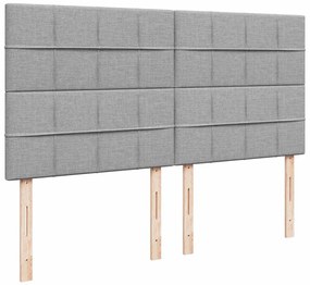 Estrutura cama otomana colchão 160x200 cm tecido cinzento claro
